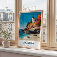 Acadia Poster - Maine Wall Art - Coast Rocks Gift
