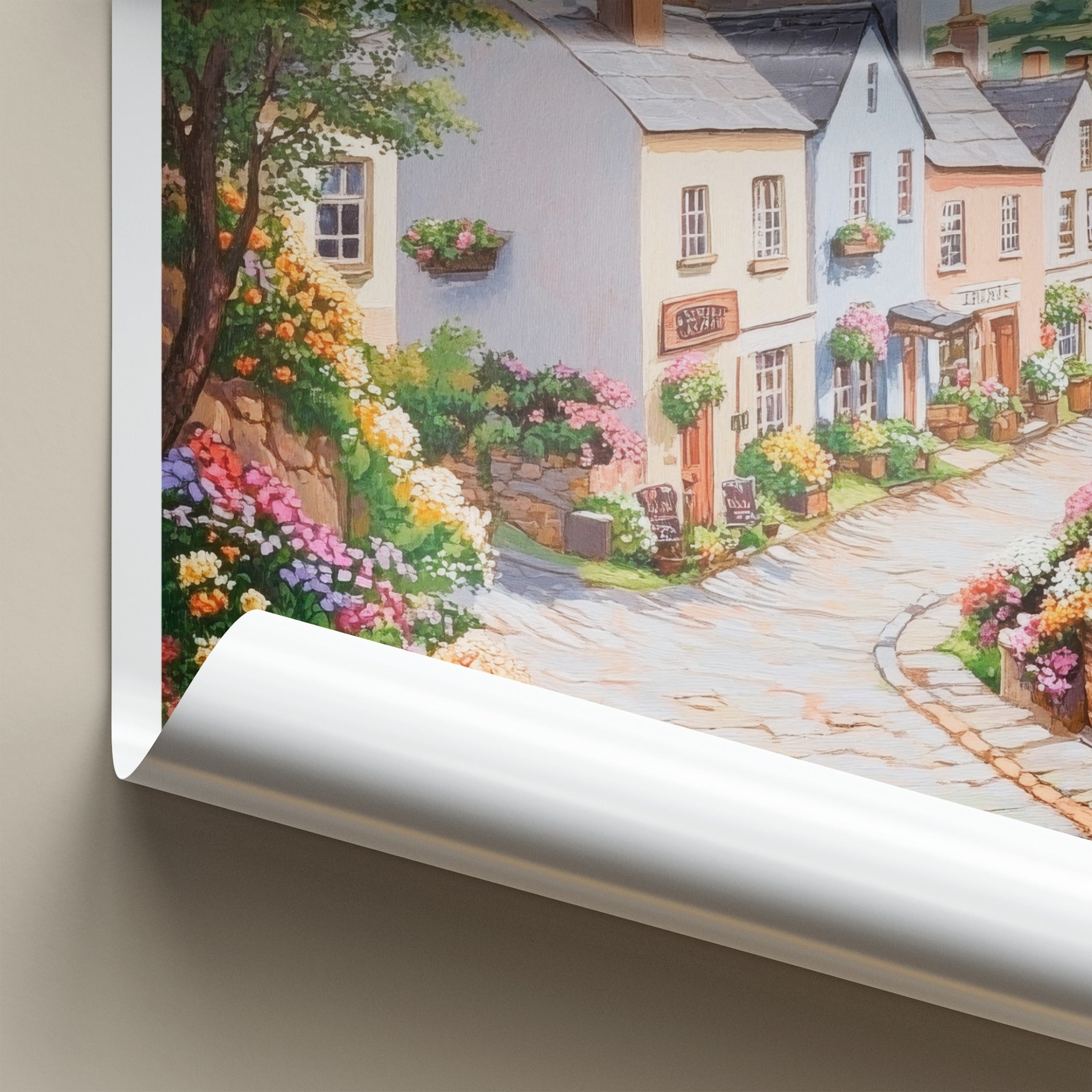 Adare Poster - Ireland Fine Art - Flowery Village Street Gallery Art