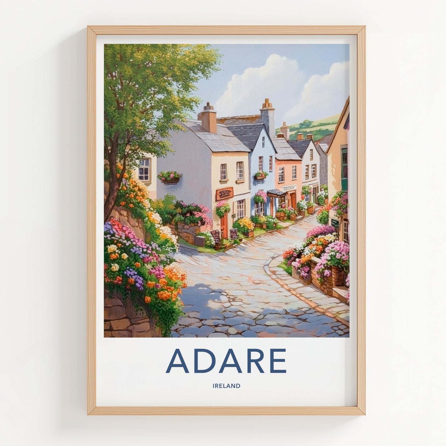 Adare Poster - Ireland Fine Art - Flowery Village Street Gallery Art
