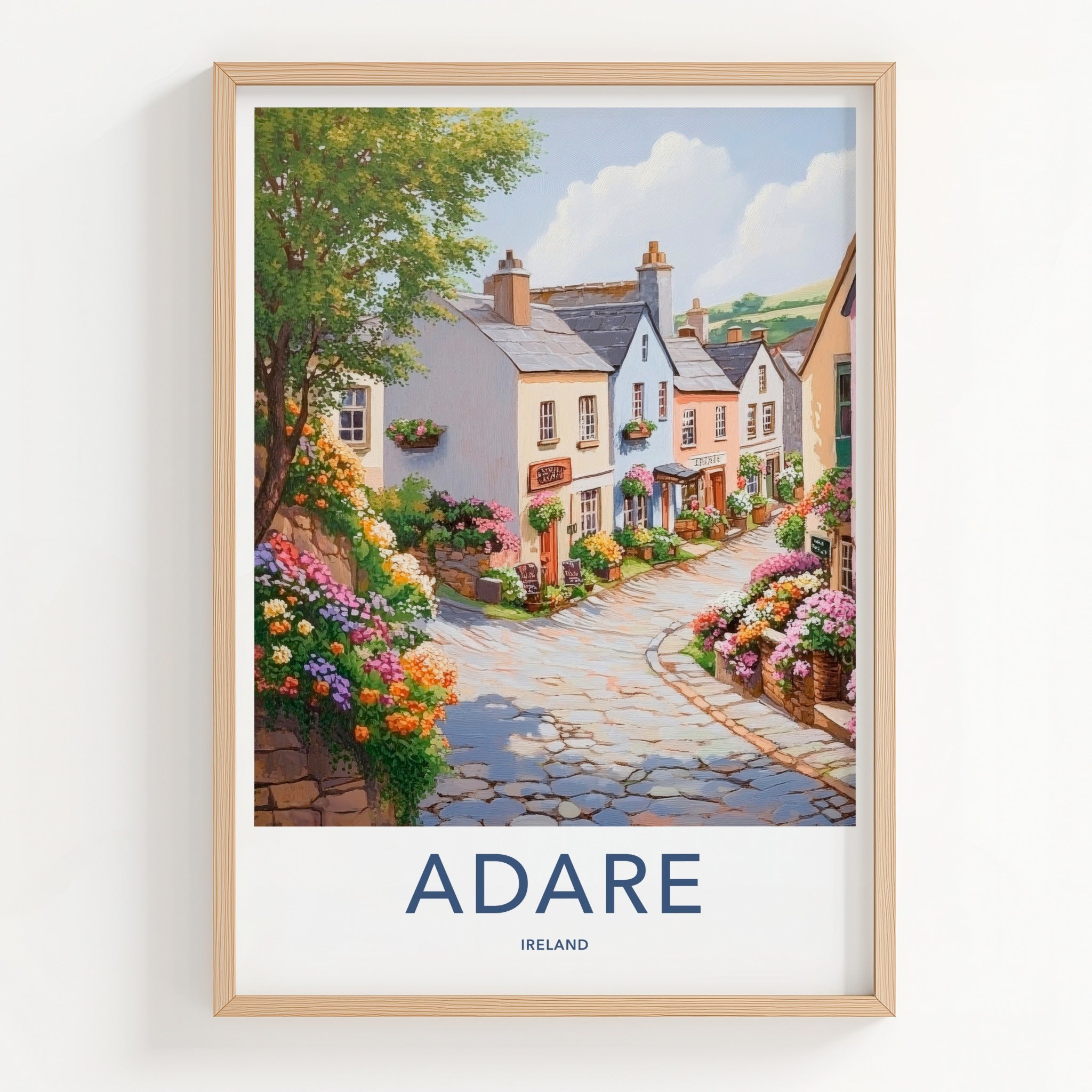 Adare Poster - Ireland Fine Art - Flowery Village Street Gallery Art