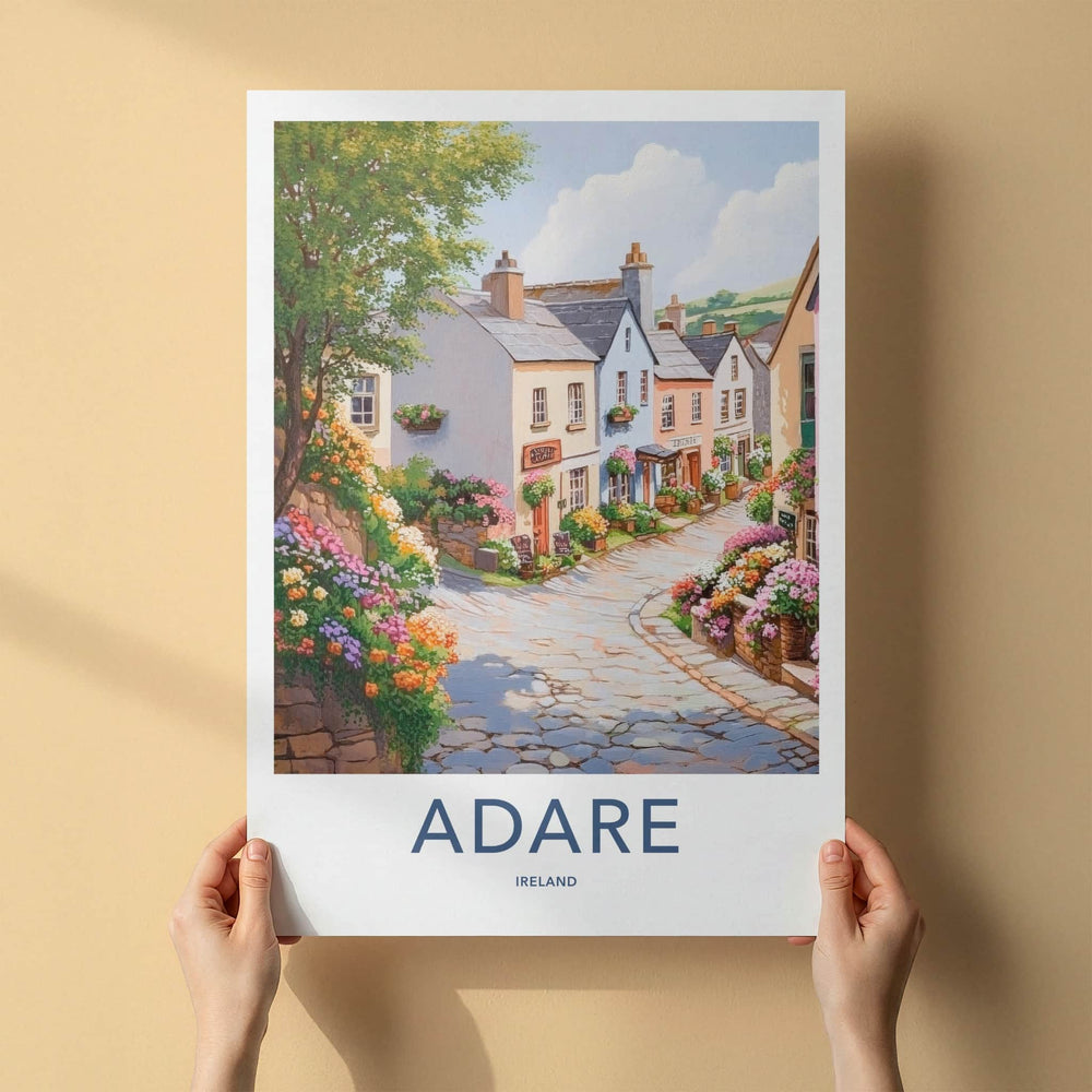Adare Poster - Ireland Fine Art - Flowery Village Street Gallery Art
