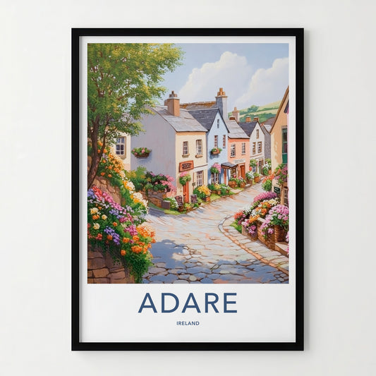 Adare Poster - Ireland Fine Art - Flowery Village Street Gallery Art