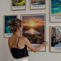 Adelaide Poster - Australia Framed Print - Reflecting Lake City Gallery Art