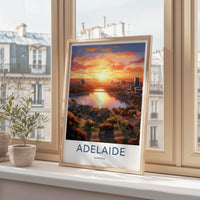 Adelaide Poster - Australia Framed Print - Reflecting Lake City Gallery Art