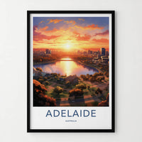 Adelaide Poster - Australia Framed Print - Reflecting Lake City Gallery Art