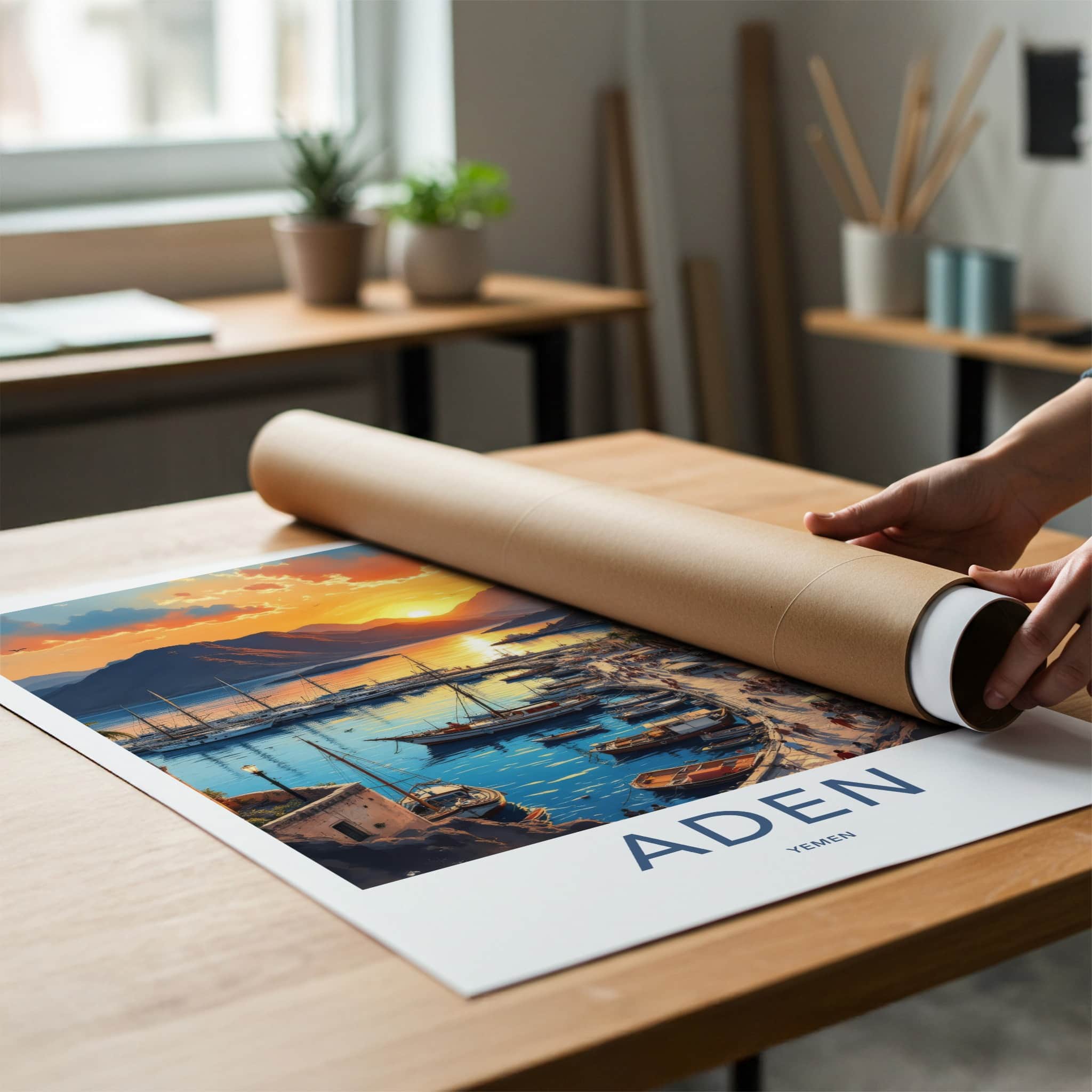 Aden Poster - Yemen Framed Print - Lively Harbor Sunset Framed Decor