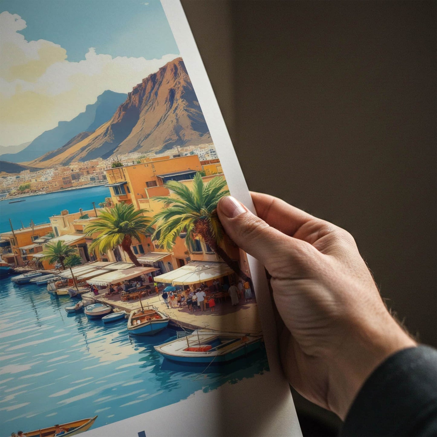 Aden Poster - Yemen Travel Art - Vibrant Boats Harbor Home Decor