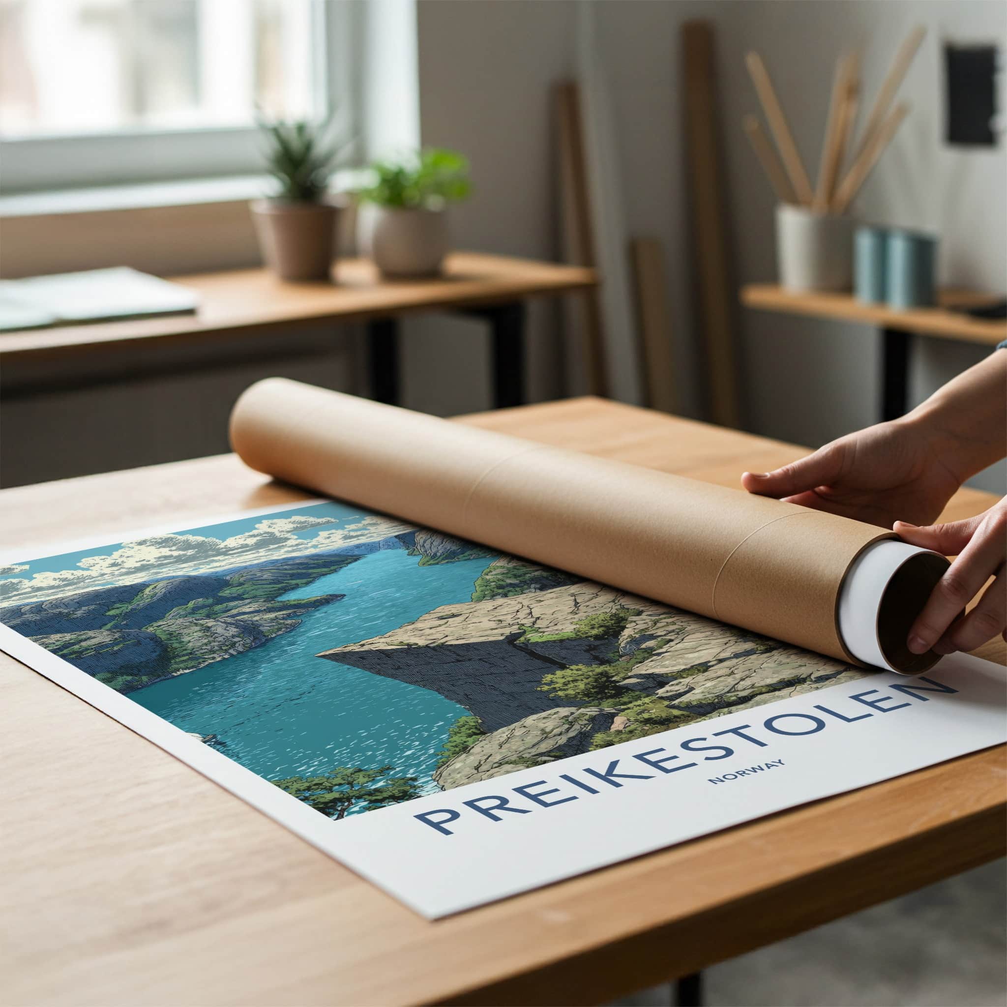 Preikestolen Poster - Norway Travel Art
