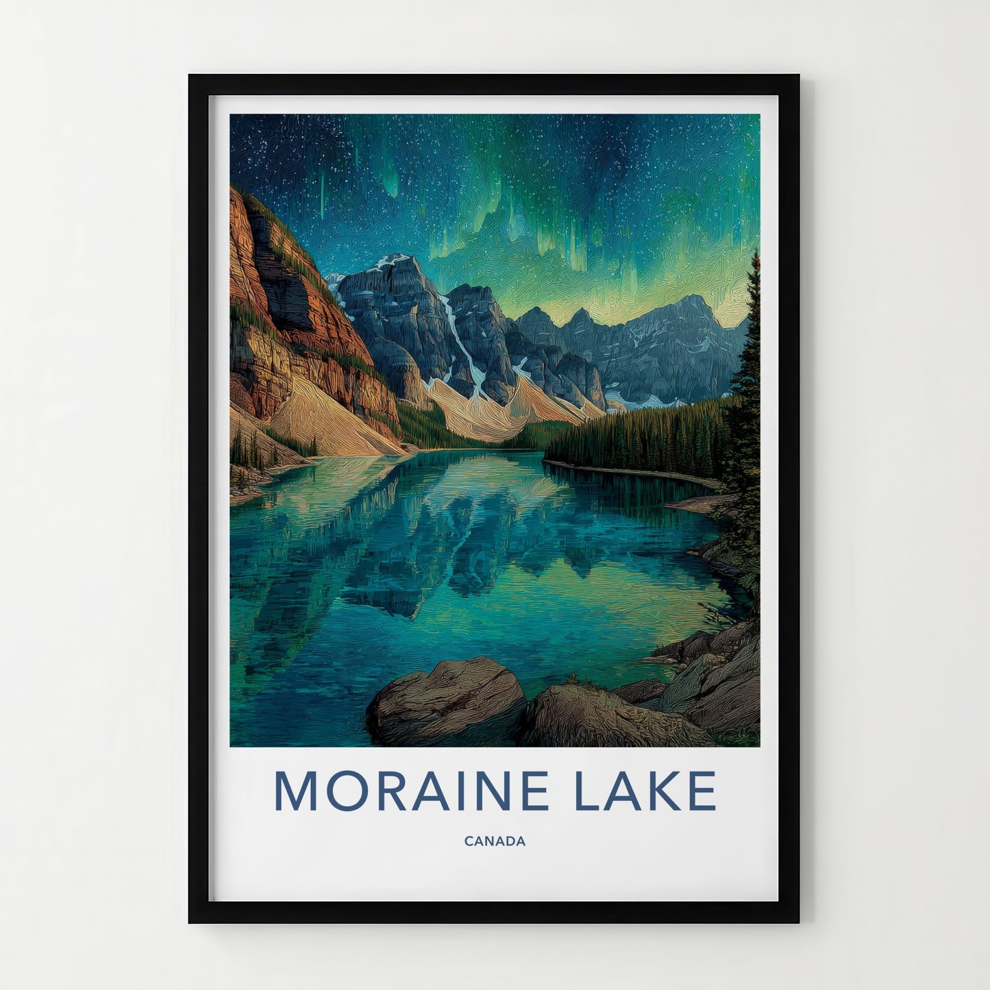 Moraine Lake Poster - Canada Travel Art
