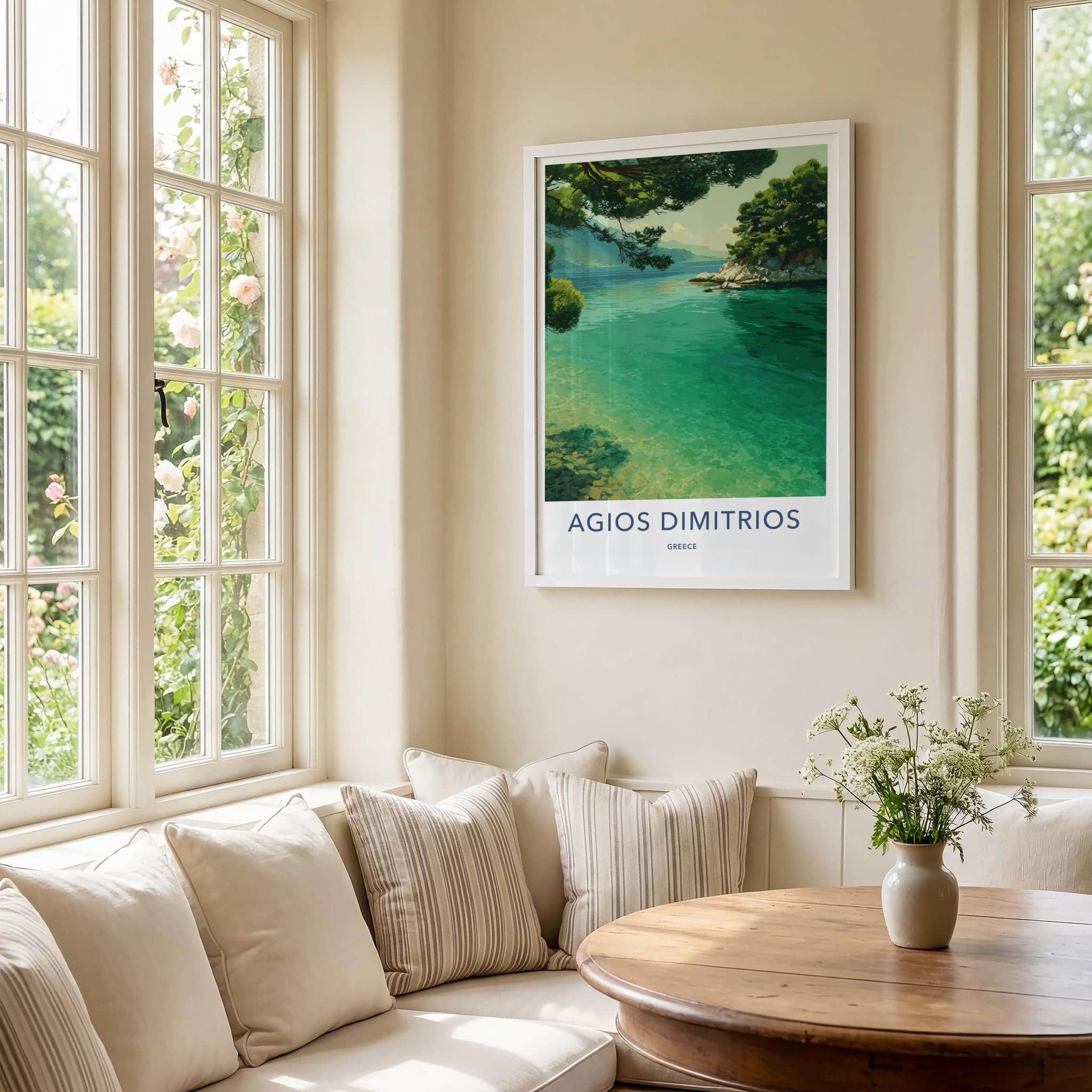 Agios Dimitrios Poster - Greece Travel Art - Clear Aegean Waters Home Decor