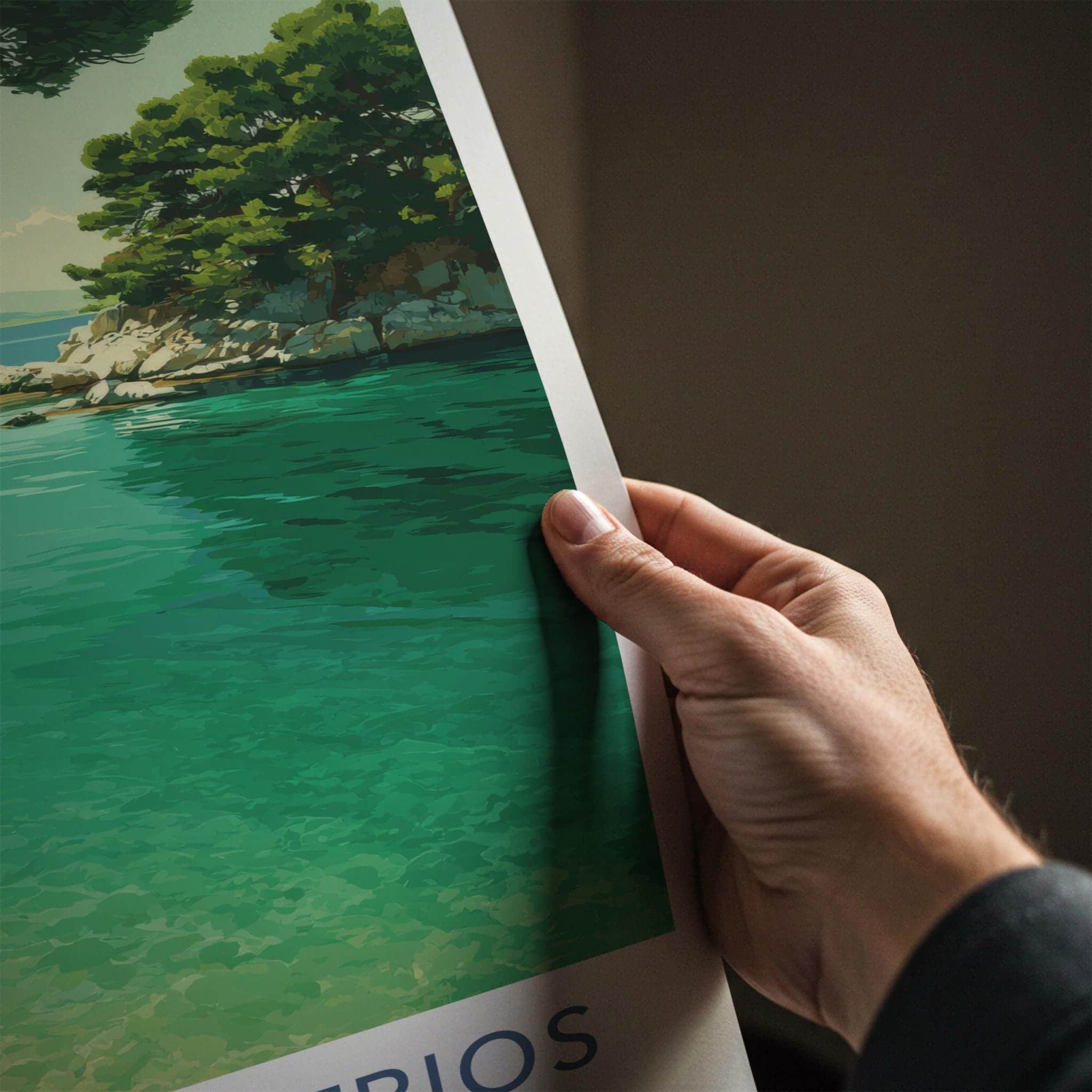 Agios Dimitrios Poster - Greece Travel Art - Clear Aegean Waters Home Decor