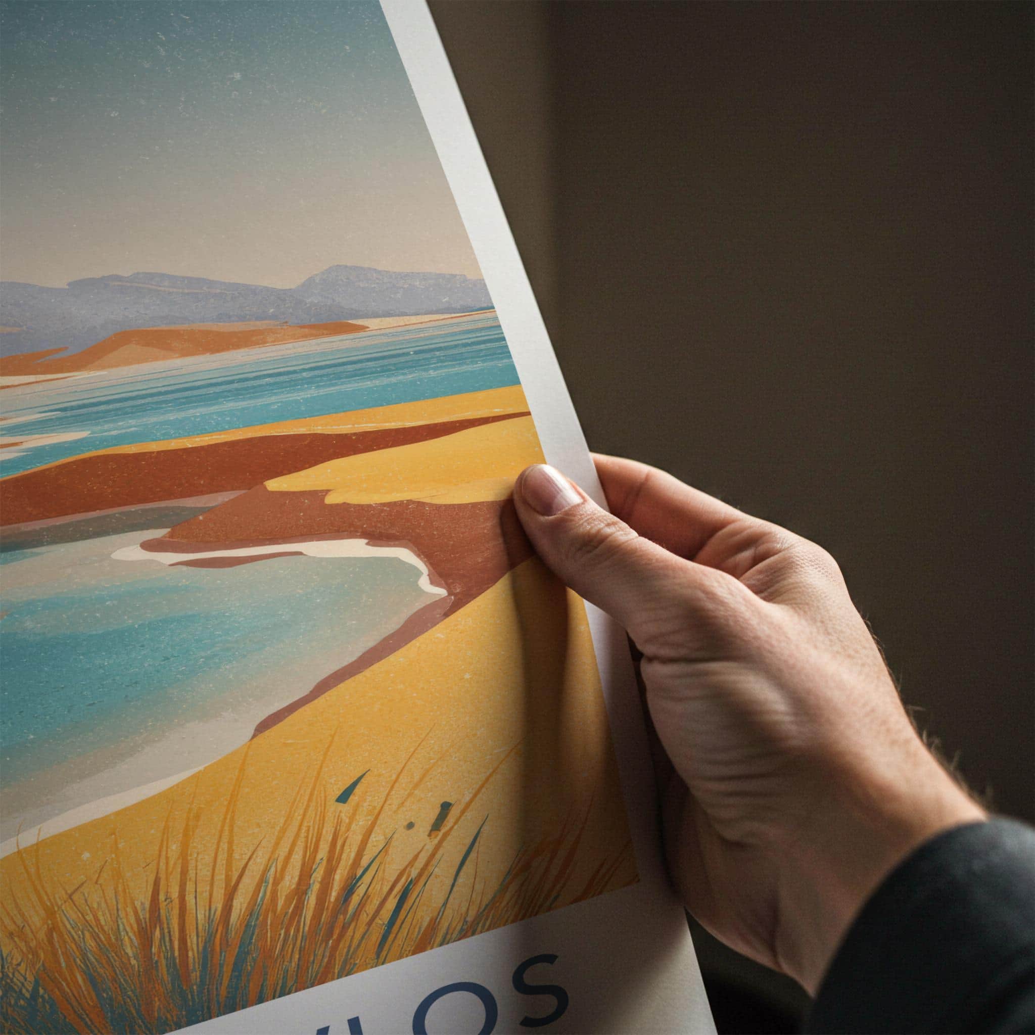 Agios Pavlos Poster - Greece Travel Art - Serene Beach Scene Wall Decor