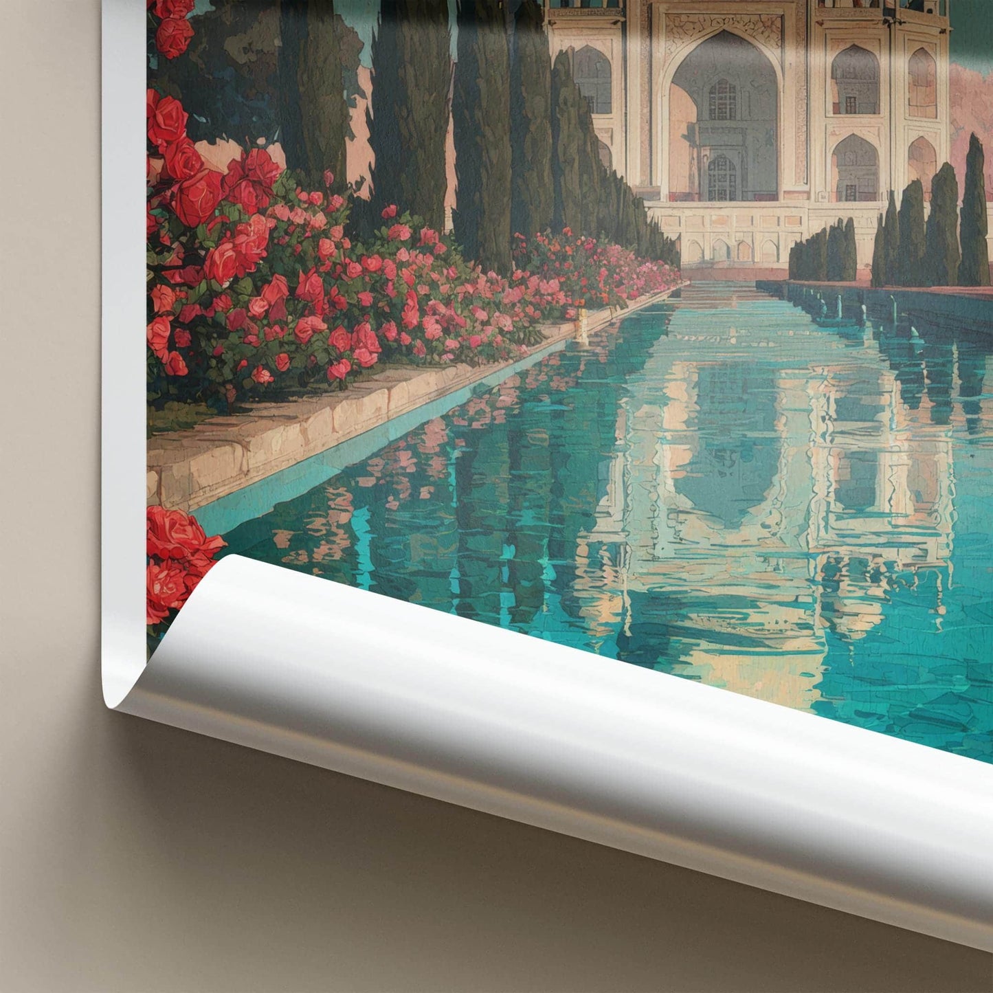 Agra Poster - India Travel Art - Taj Mahal Home Decor