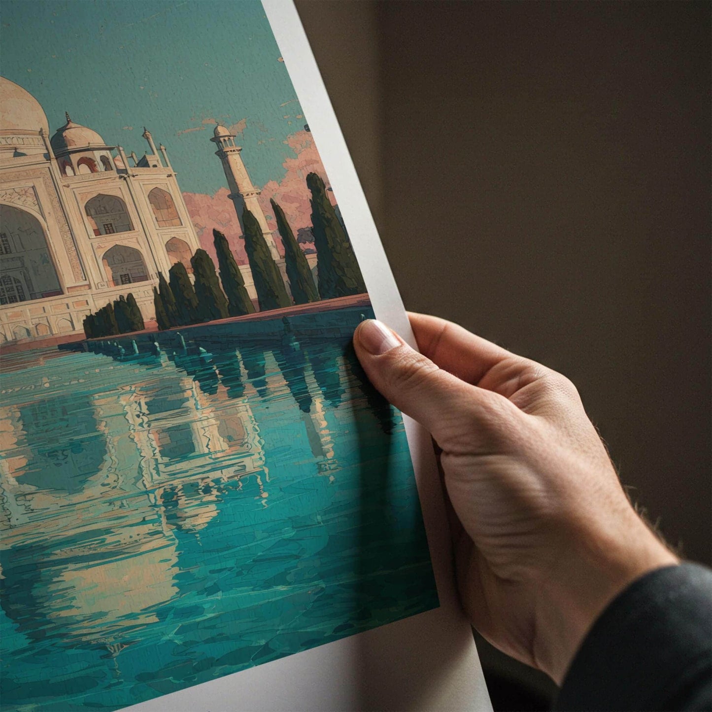 Agra Poster - India Travel Art - Taj Mahal Home Decor