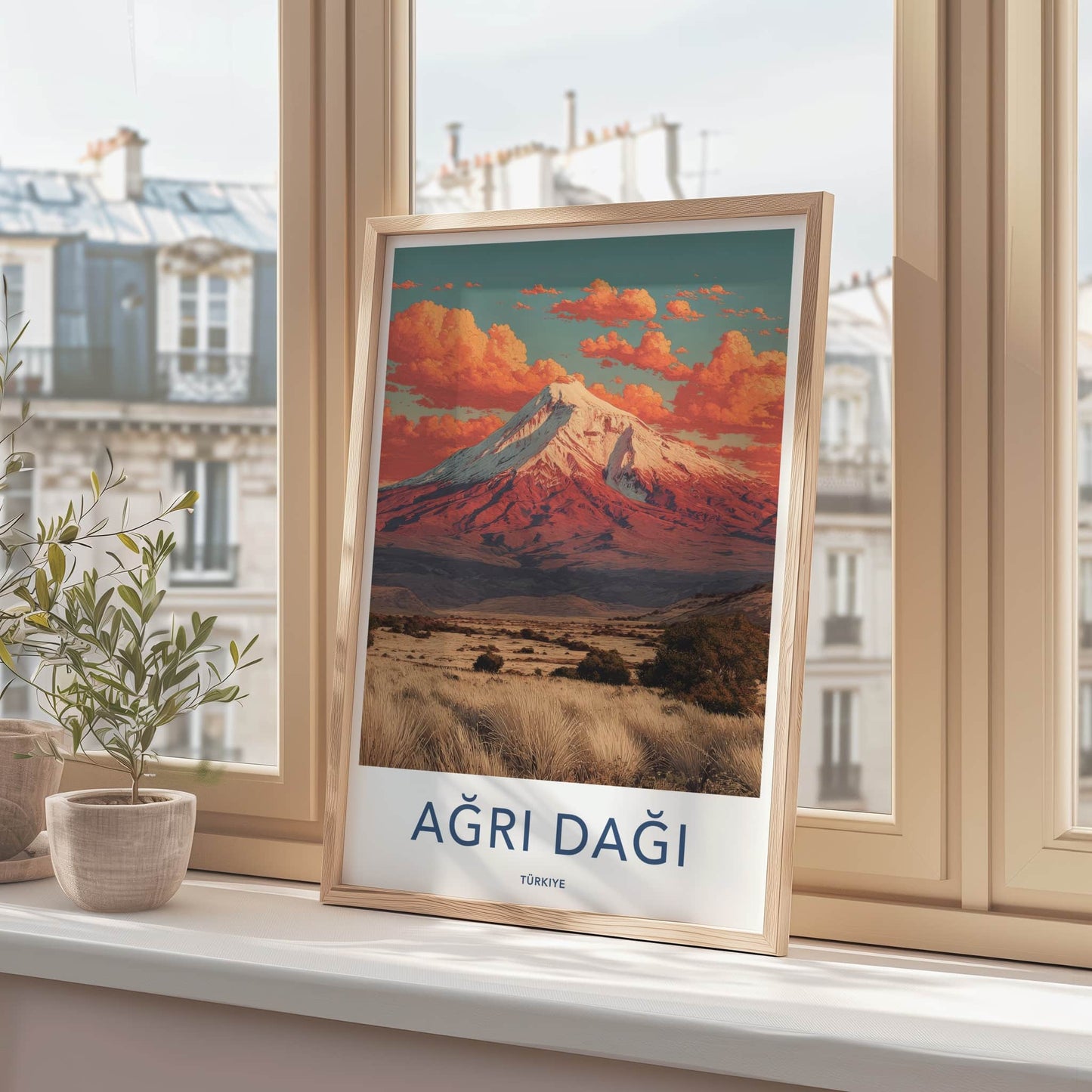 Agri Dagi Poster - Turkiye Wall Art - Snowy Mountain Horizon Gallery Art