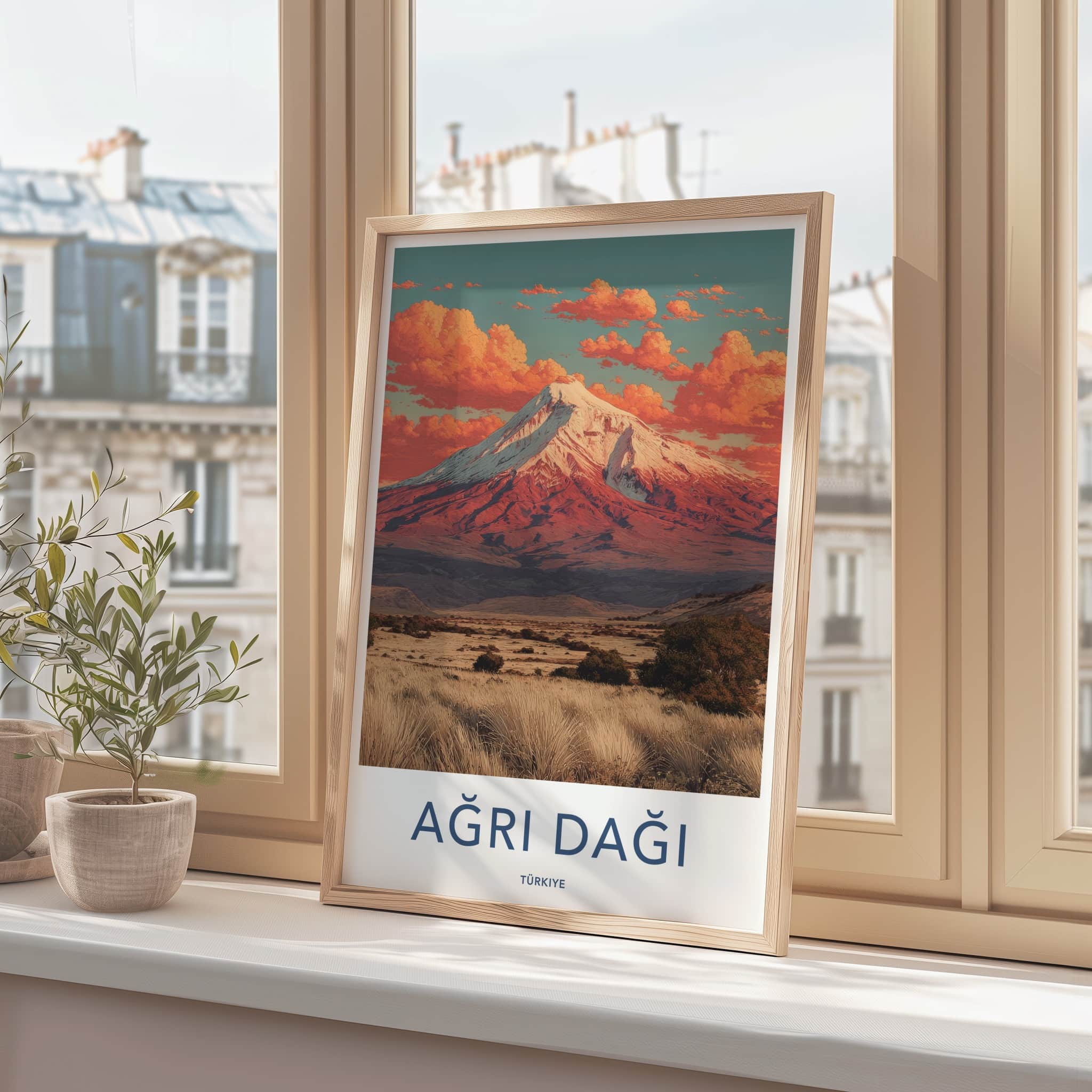 Agri Dagi Poster - Turkiye Wall Art - Snowy Mountain Horizon Gallery Art