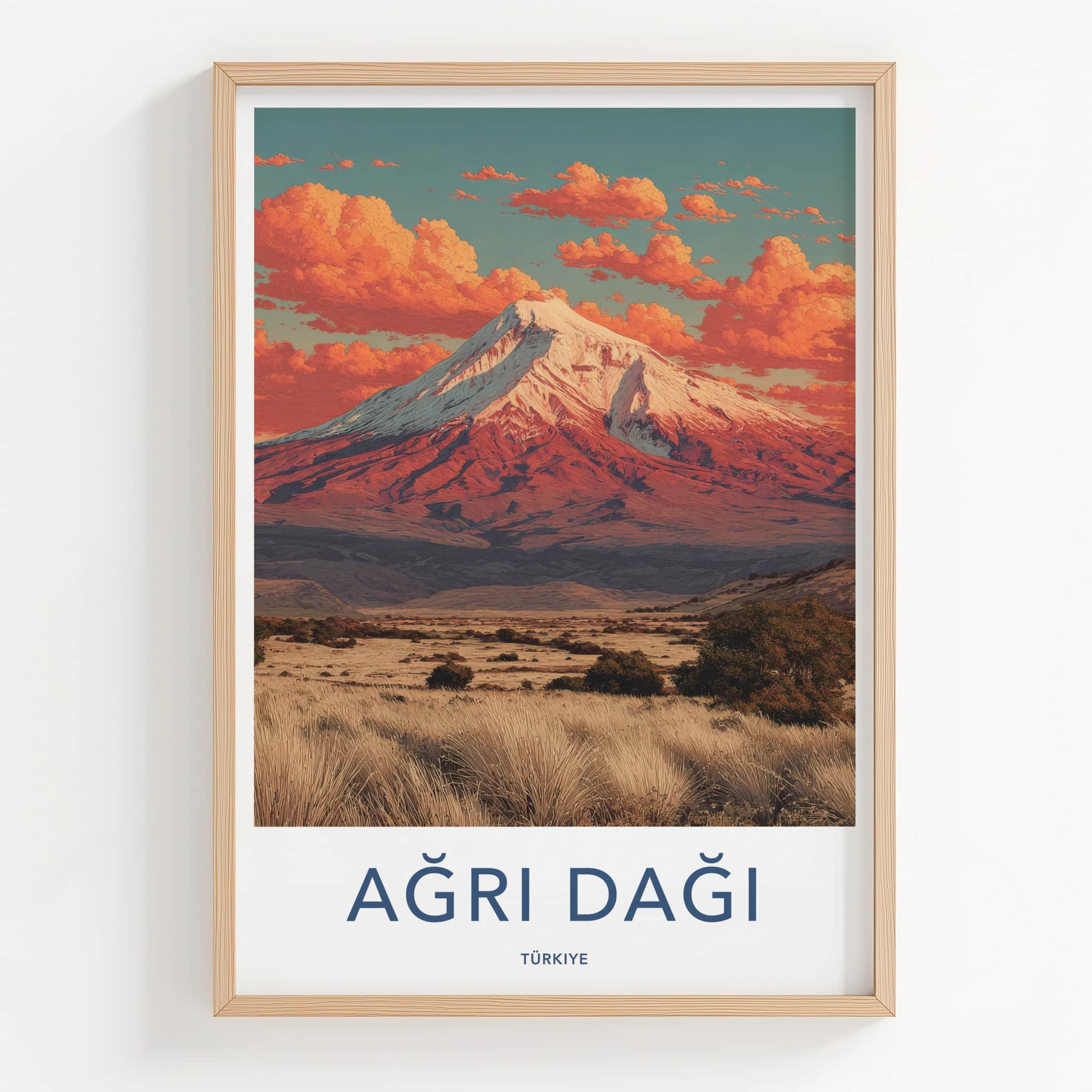 Agri Dagi Poster - Turkiye Wall Art - Snowy Mountain Horizon Gallery Art