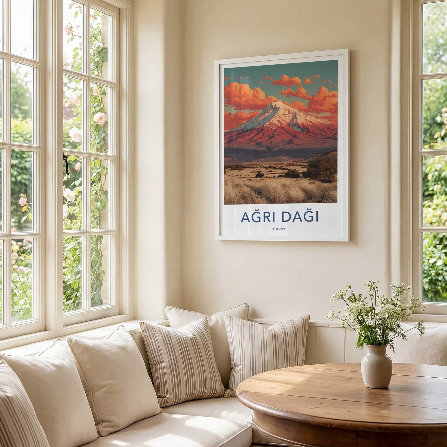 Agri Dagi Poster - Turkiye Wall Art - Snowy Mountain Horizon Gallery Art