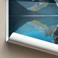 Agvatnet Poster - Norway Wall Art - Mountain Lake Reflection Home Decor