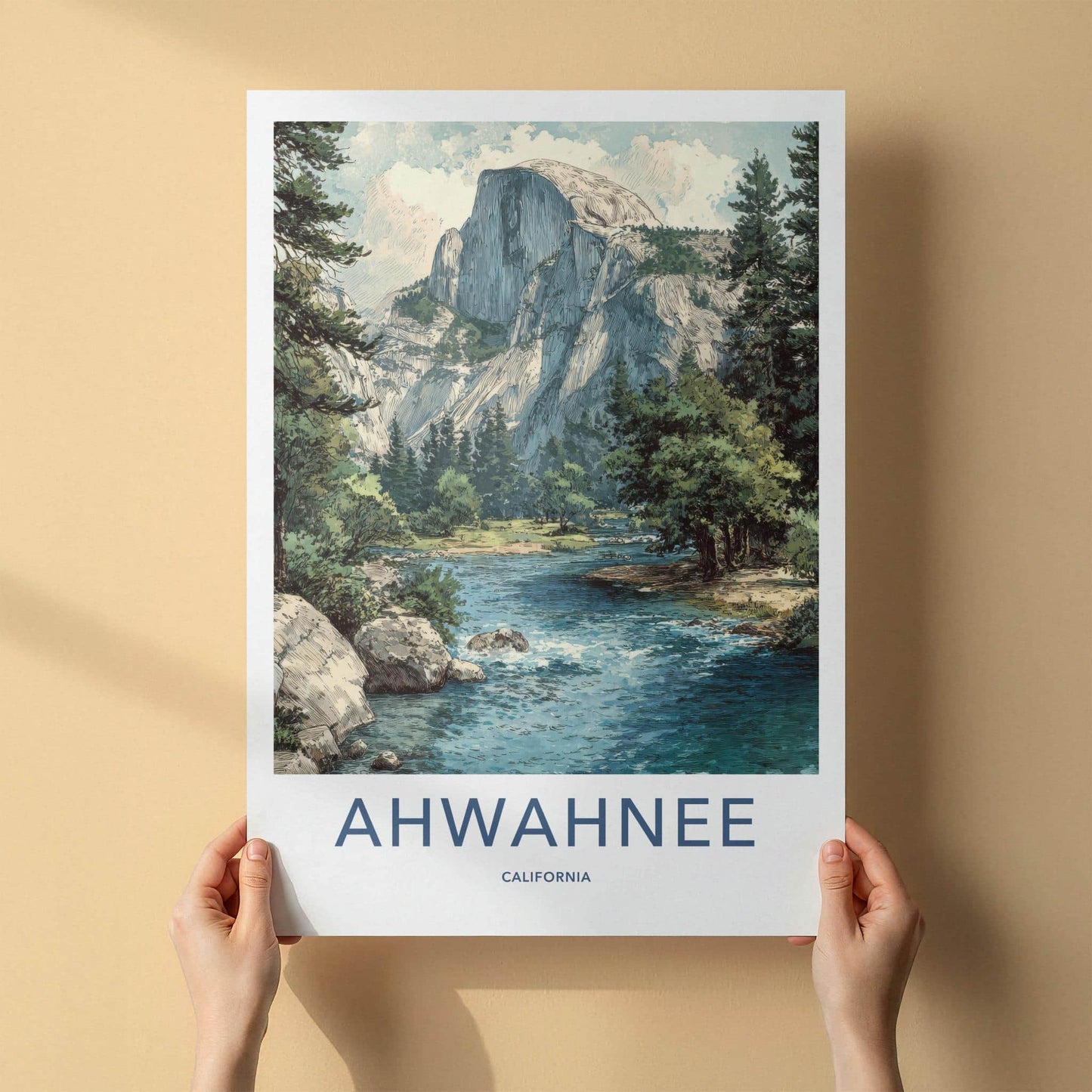 Ahwahnee Poster - California Scenic Art - Iconic Valley View Home Decor