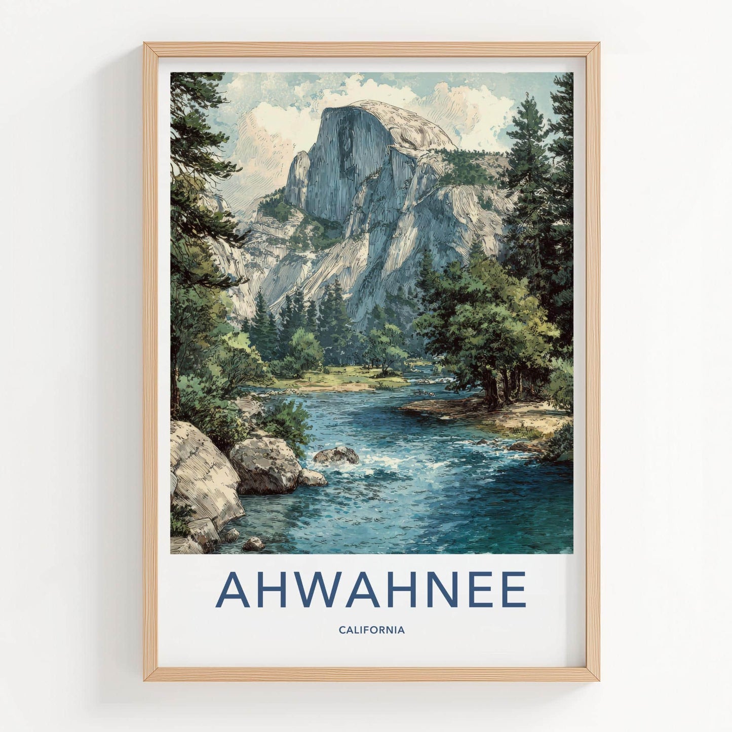 Ahwahnee Poster - California Scenic Art - Iconic Valley View Home Decor