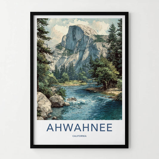 Ahwahnee Poster - California Scenic Art - Iconic Valley View Home Decor