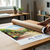 AL Ain Poster United Arab Emirates Palm Trees Desert Fine Art Wall Art