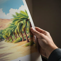 AL Ain Poster United Arab Emirates Palm Trees Desert Fine Art Wall Art