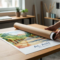 Al Ain Poster - United Arab Emirates Travel Art - Oasis Mountain Path Home Decor