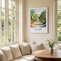 Al Ain Poster - United Arab Emirates Travel Art - Oasis Mountain Path Home Decor