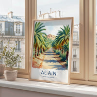 Al Ain Poster - United Arab Emirates Travel Art - Oasis Mountain Path Home Decor