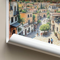 AL-BALAD Poster - Jordan Travel Art - Vibrant Village Street Home Decor