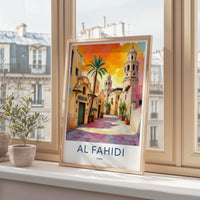 Al Fahidi Poster - Dubai Travel Art - Ancient Towers Street Gallery Art