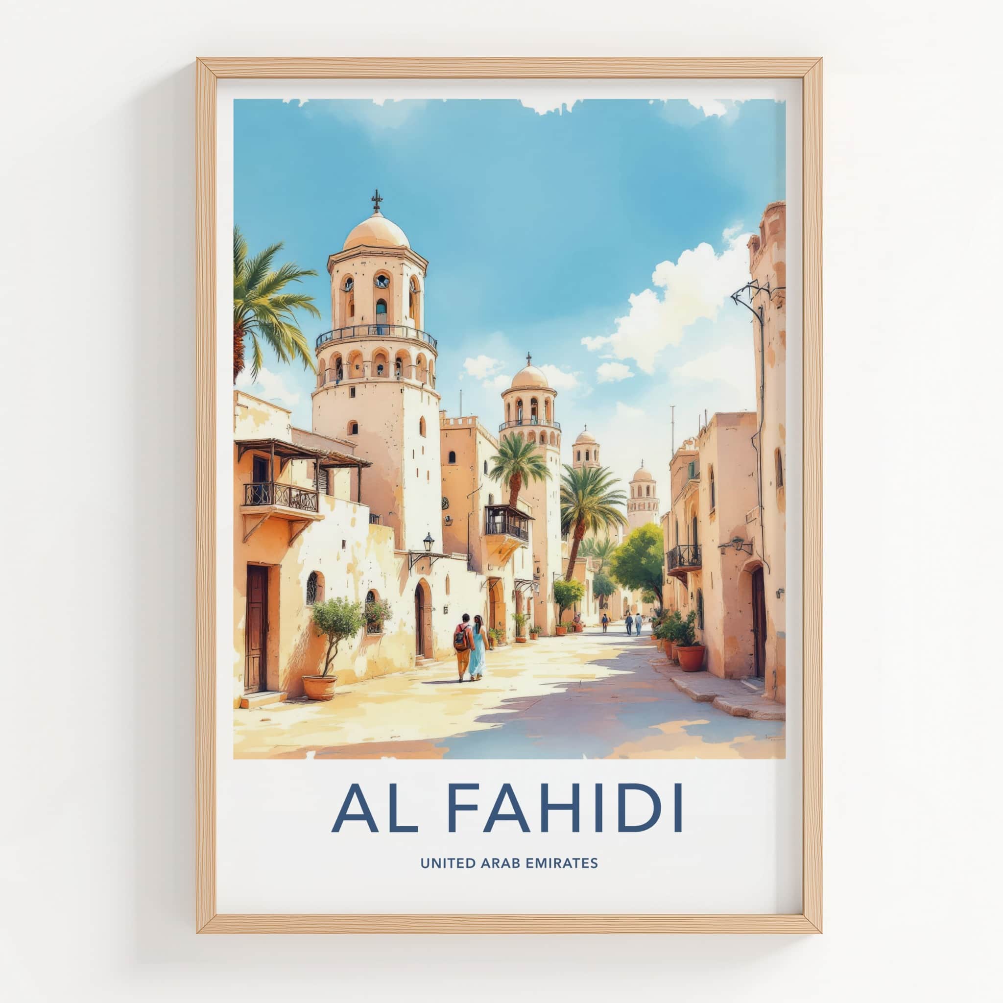 Al Fahidi Poster - United Arab Emirates Tall Domed Towers Home Decor
