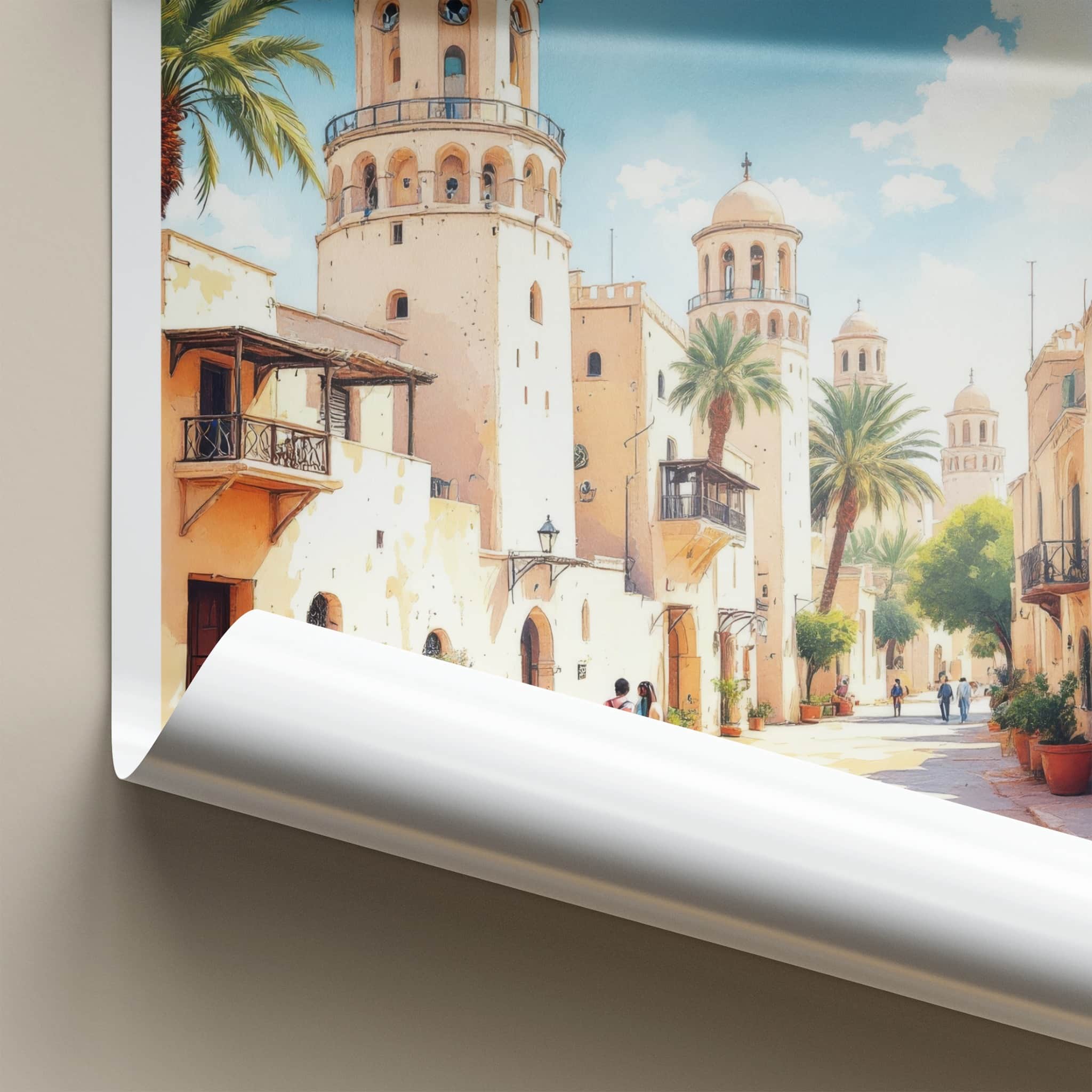 Al Fahidi Poster - United Arab Emirates Tall Domed Towers Home Decor