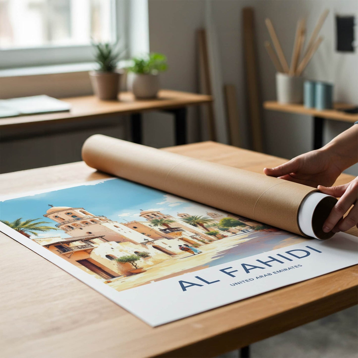 Al Fahidi Poster - United Arab Emirates Tall Domed Towers Home Decor