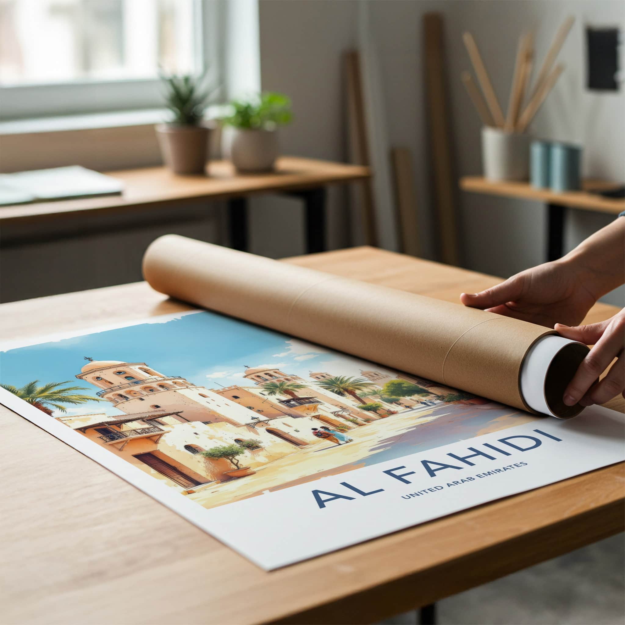 Al Fahidi Poster - United Arab Emirates Tall Domed Towers Home Decor