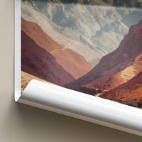 Al Hajar Poster - Oman Travel Art - Winding mountain path Wall Decor