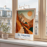Al Hamra Poster - Oman Travel Art - Ancient desert village Home Decor