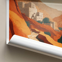 Al Hamra Poster - Oman Travel Art - Ancient desert village Home Decor