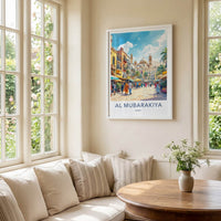 Al Mubarakiya Poster - Kuwait Travel Art - Bustling Market Street Wall Decor