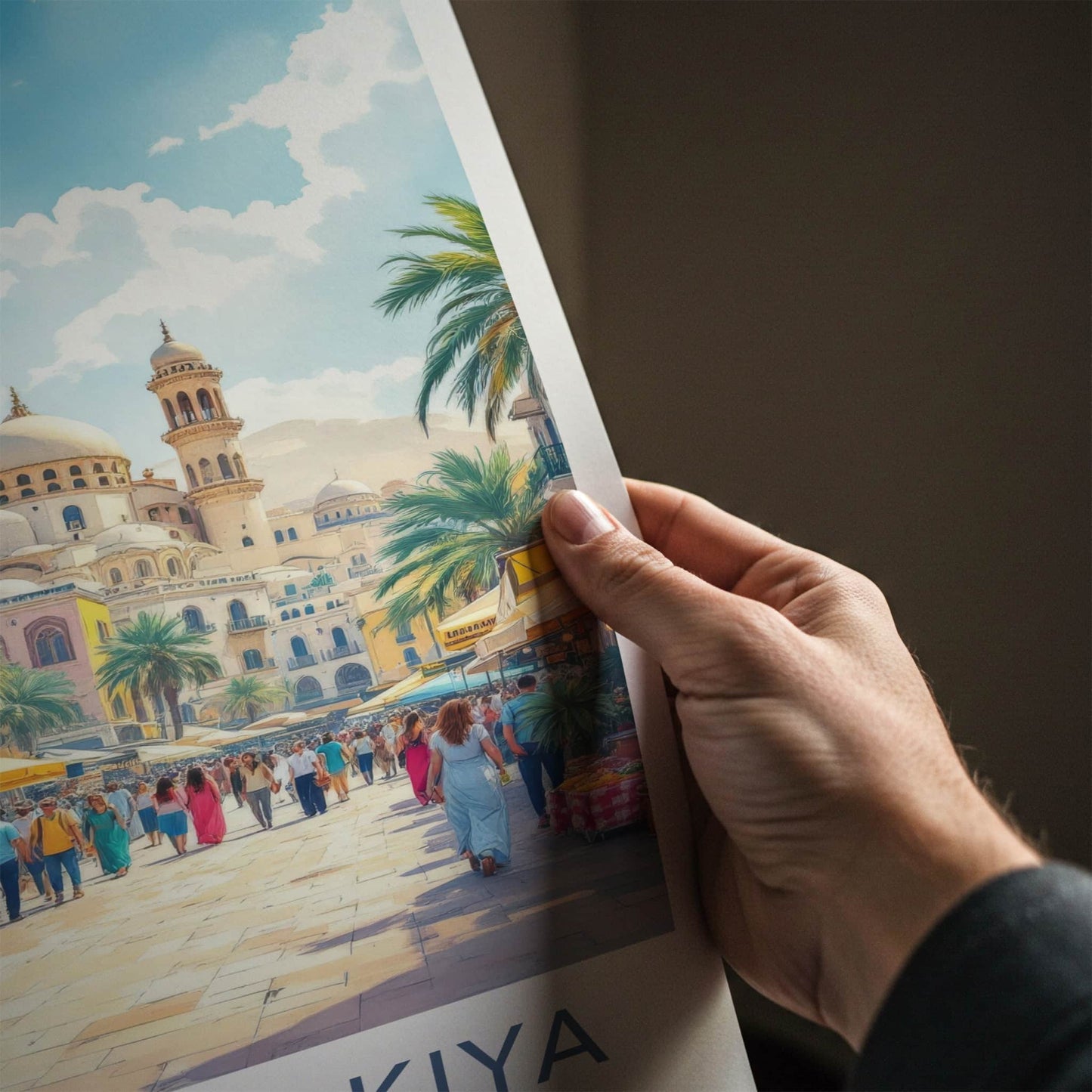 Al Mubarakiya Poster - Kuwait Travel Art - Bustling Market Street Wall Decor