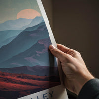 Alamut Valley Poster - Iran Travel Illustration - Ancient Mountain Fortress Wall Decor