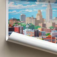 Albany Poster - New York Art Print - Cityscape Tall Buildings Gift