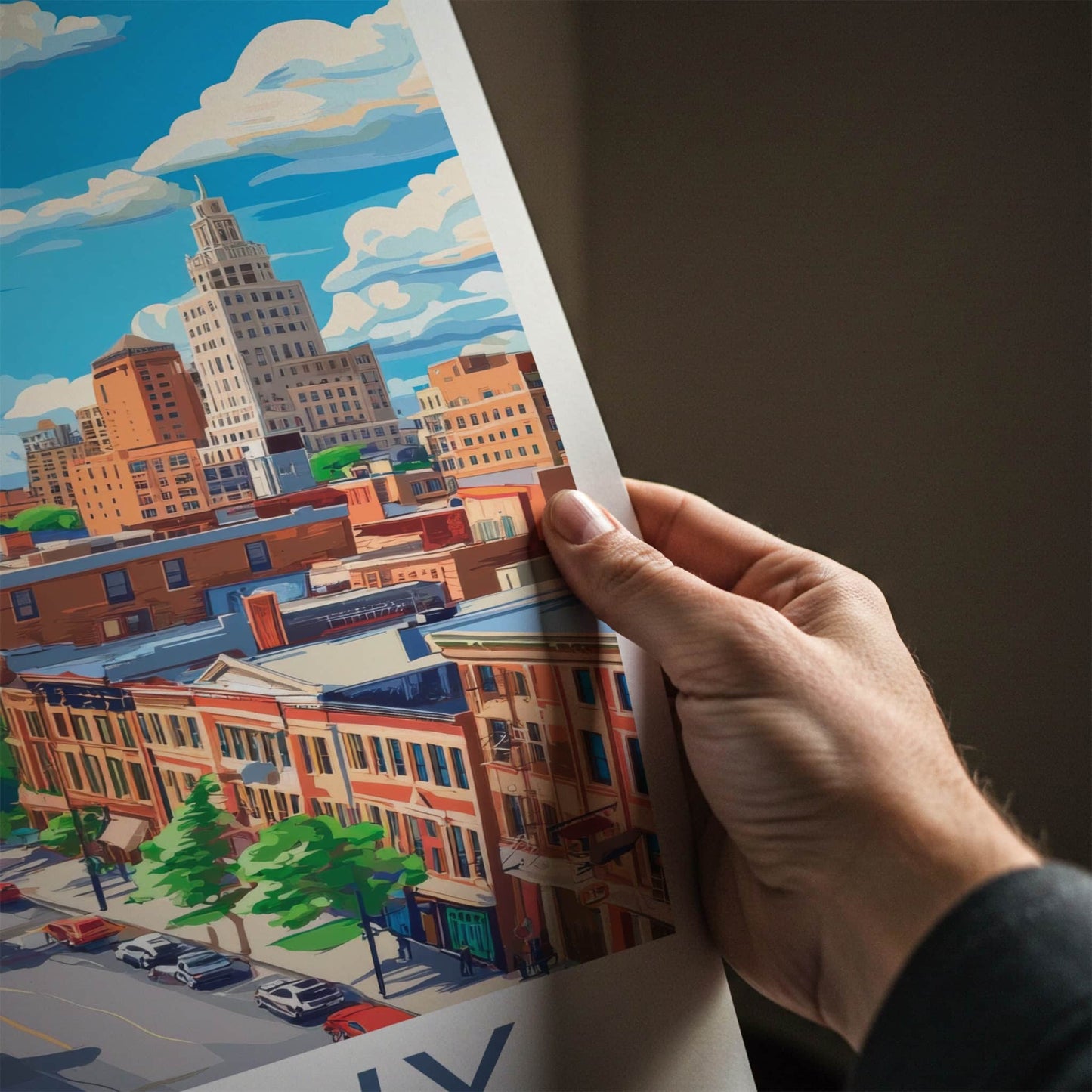 Albany Poster - New York Travel Art - City Skyline View Home Decor
