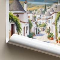 Alberobello Poster - Italy Travel Art - Potted Plant Street Home Decor