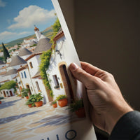 Alberobello Poster - Italy Travel Art - Potted Plant Street Home Decor