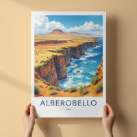Alberobello Poster - Italy Travel Art - Rugged Ocean Cliffs Wall Decor