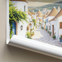 Alberobello Poster - Italy Travel Art - Sunlit Trulli Town Home Decor