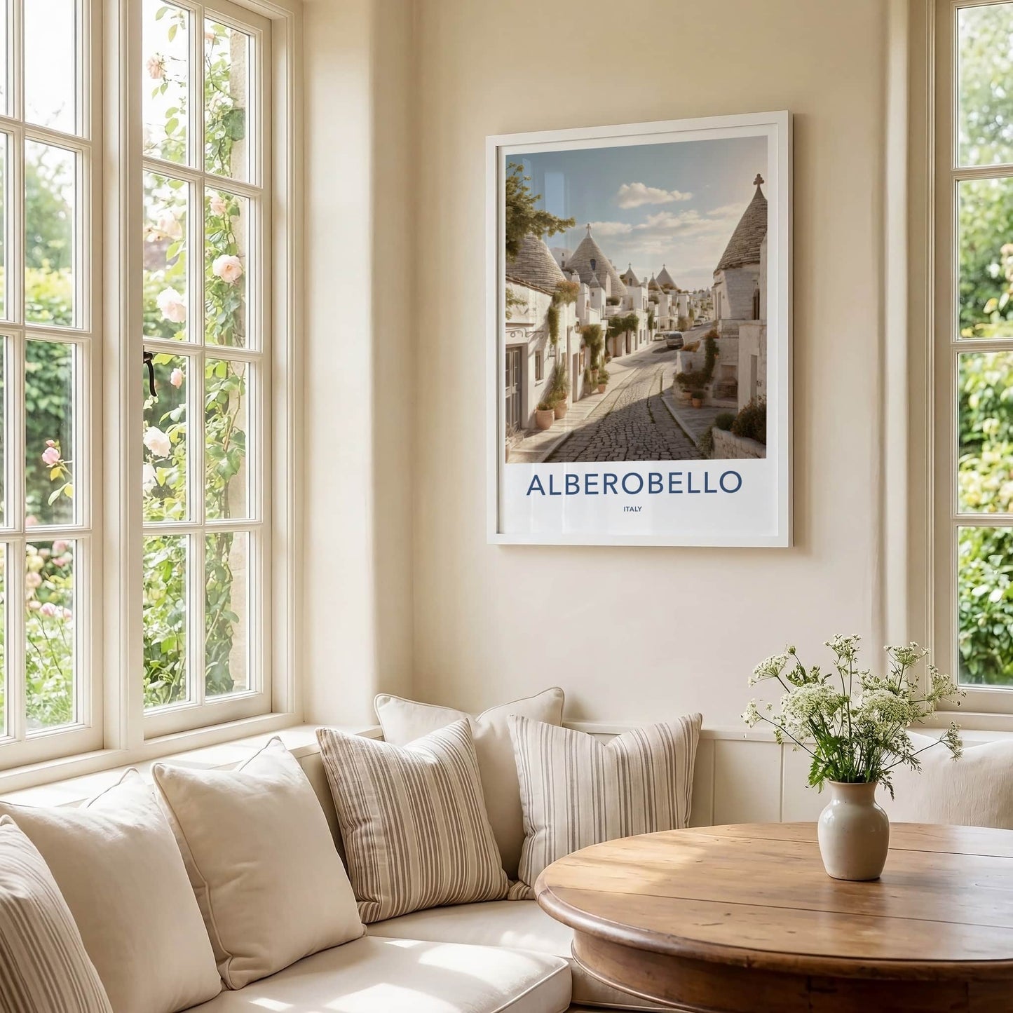 Alberobello Poster - Italy Travel Art - Trulli House Street Home Decor